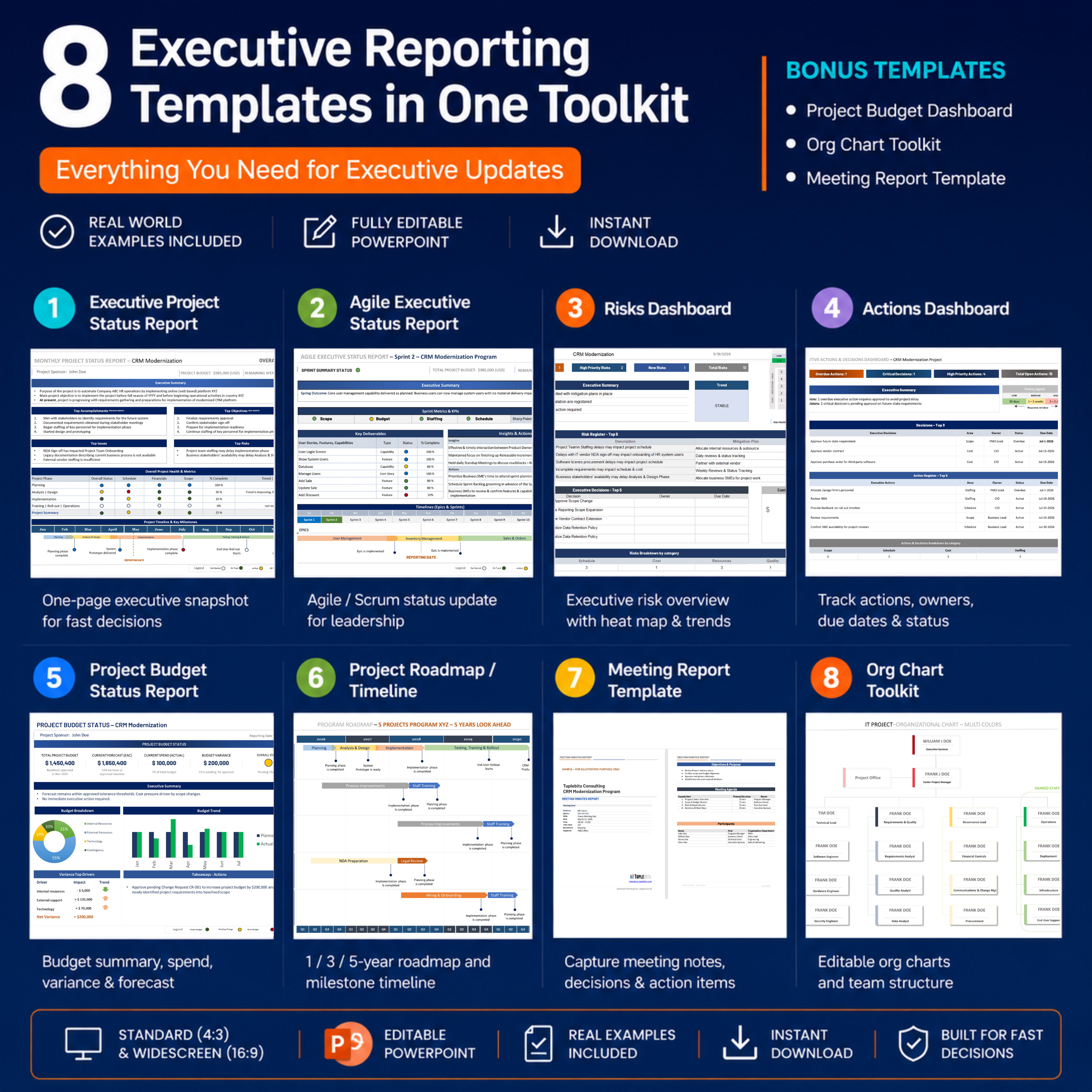 Executive PM Reporting Toolkit - What you get